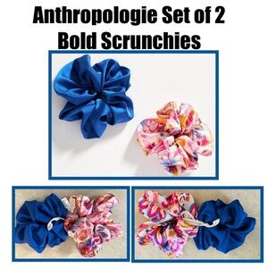 Anthropologie Set of 2 Bold Scrunchies